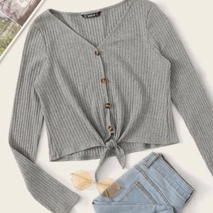 Long sleeve crop top